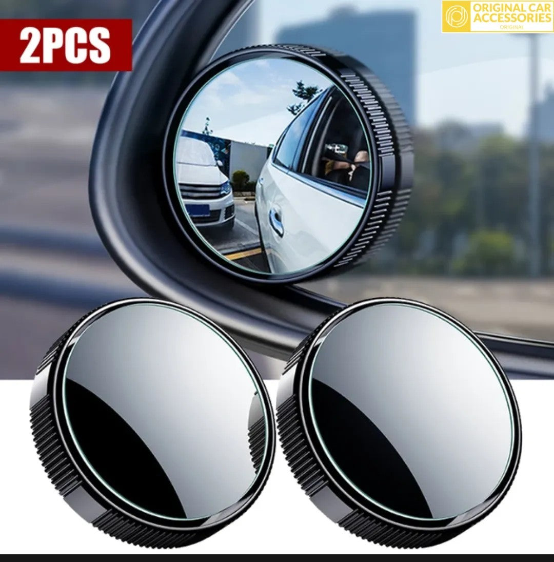 360° Rotatable HD Car Blind Spot Reversing Mirror – Wide Angle Borderless Safety Mirror