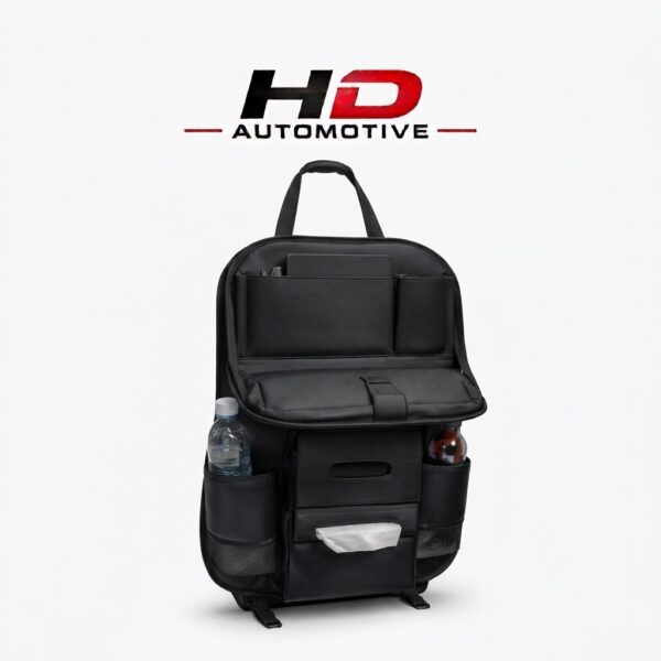 Car Backseat Organizer with Foldable Tray Table & Multi-Pocket Storage